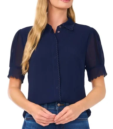 CeCe Women's Scallop Top