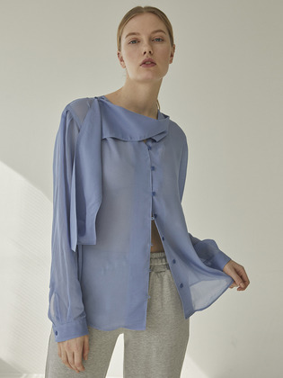 Sheer Scarf Shirt