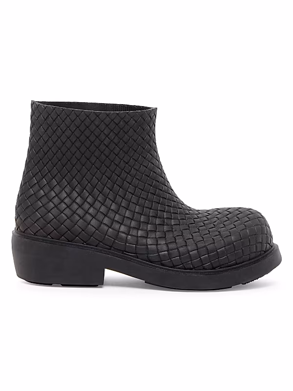 Rubber Lace-Up Boots