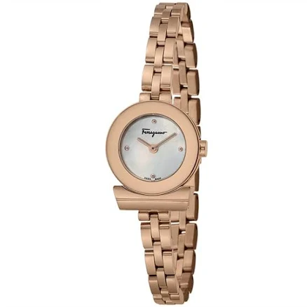 Salvatore Ferragamo Women's Gancino Rose Gold Bracelet Watch