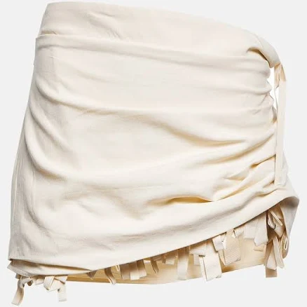 Jacquemus, Artichaut ruffled miniskirt, Women, White, US 6, Skirts, Materialmix