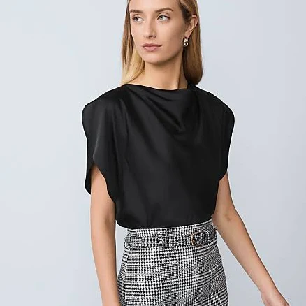 Ann Taylor Women's Draped Satin Blouse