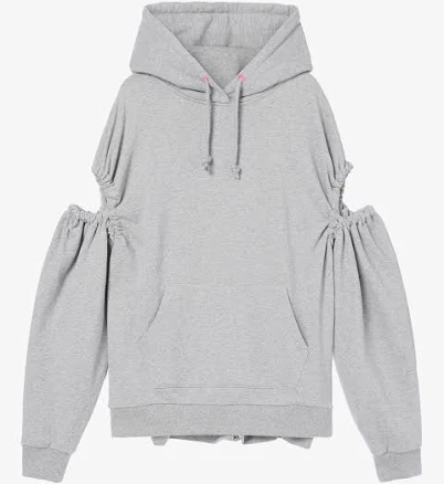 SJYP Cold Shoulder Tie Hoodie