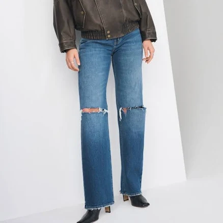Women's Abercrombie & Fitch High Rise 90s Relaxed Jean Destroy