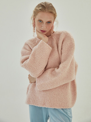 Furry Wool Knit (Peach)