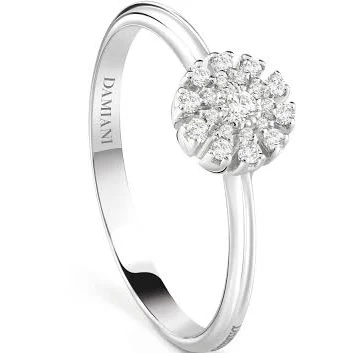 Damiani White-Gold Diamond Flower Ring