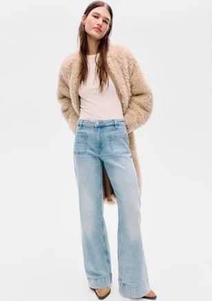 H&M Ladies Wide High Waist Jeans