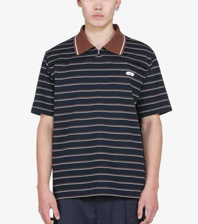 N21 | Striped Short-Sleeved Polo Shirt L