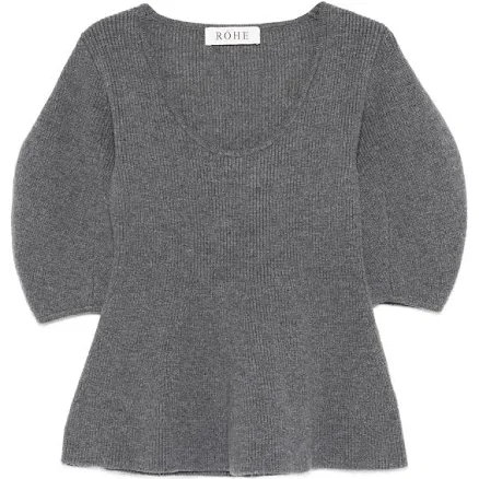 Róhe Women's Puffed-Sleeve Knitted Top