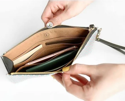 Slim Leather Clutch