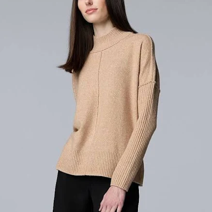 Simply Vera Vera Wang Women's Luxe Cashmere Blend Mockneck Sweater