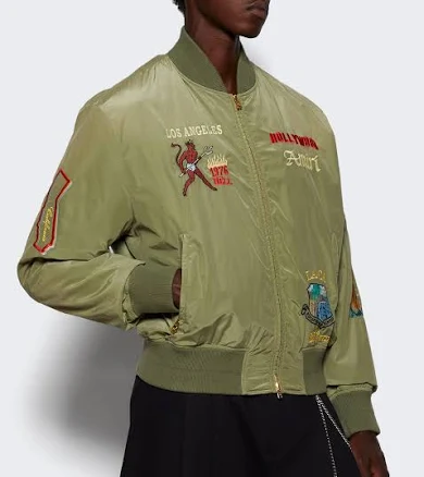 Amiri Men's Embroidered Front-Zip Bomber Jacket