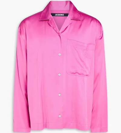 JACQUEMUS Satin-twill shirt - Men - Pink Casual Shirts - XS