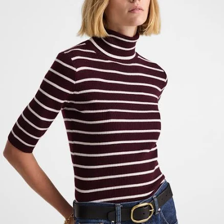 Madewell Women's Ribbed Merino Wool Turtleneck Tee