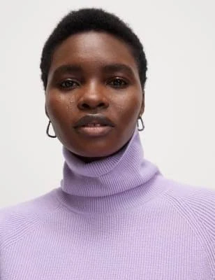 M&S Ribbed Roll Neck Sweater