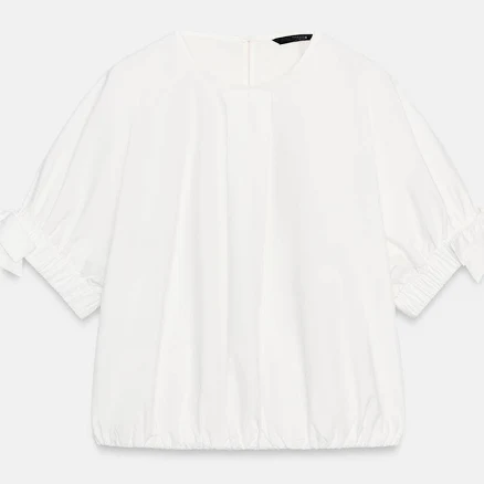Zara Tied Balloon Top