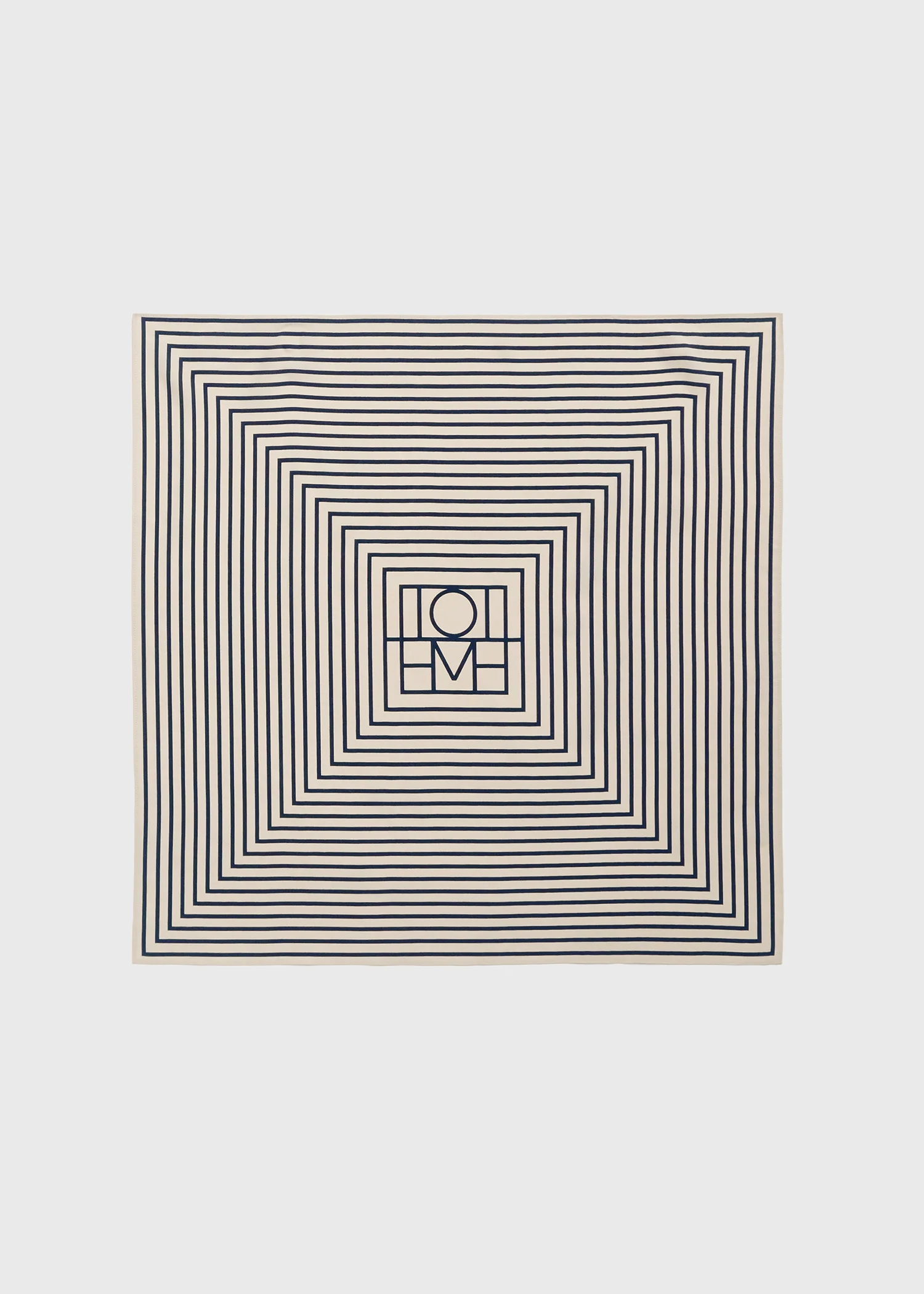 Signature monogram silk scarf crème