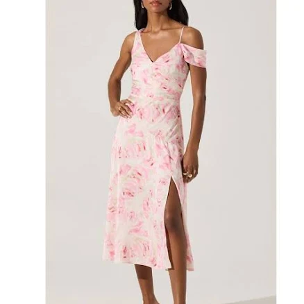 Astr The Label Women's Floral Asymmetric Midi Dress