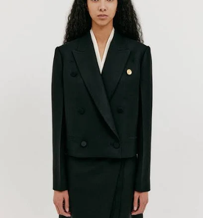 EENK Double-breasted Short Blazer - Black Clothing | ETA Seo M
