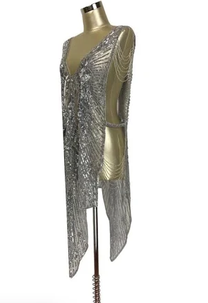 Cinema Collection 1920's Art Deco Panel Draped Tabard Gown