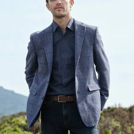 Men's Classic Irish Tweed Plaid Blazer