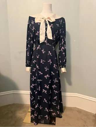 Johnny Hates Jazz Bow-Print Maxi Dress