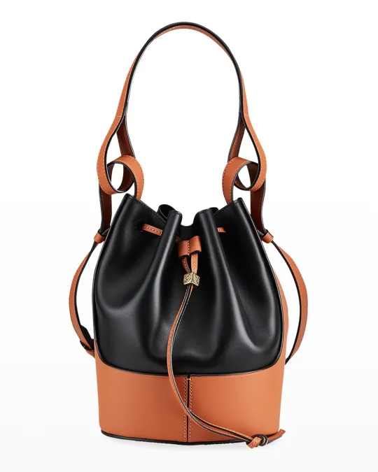 Balloon Two-tone Bucket Bag