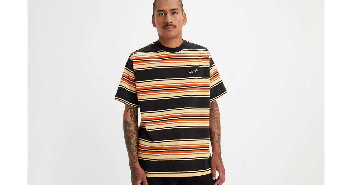 Split Hem Striped T-shirt