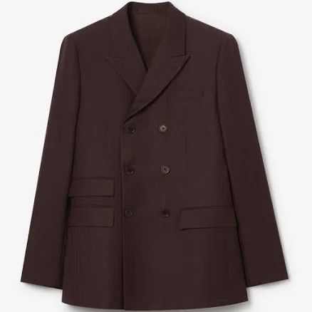 Burberry Men's Striped Wool Mohair Tailored Jacket
