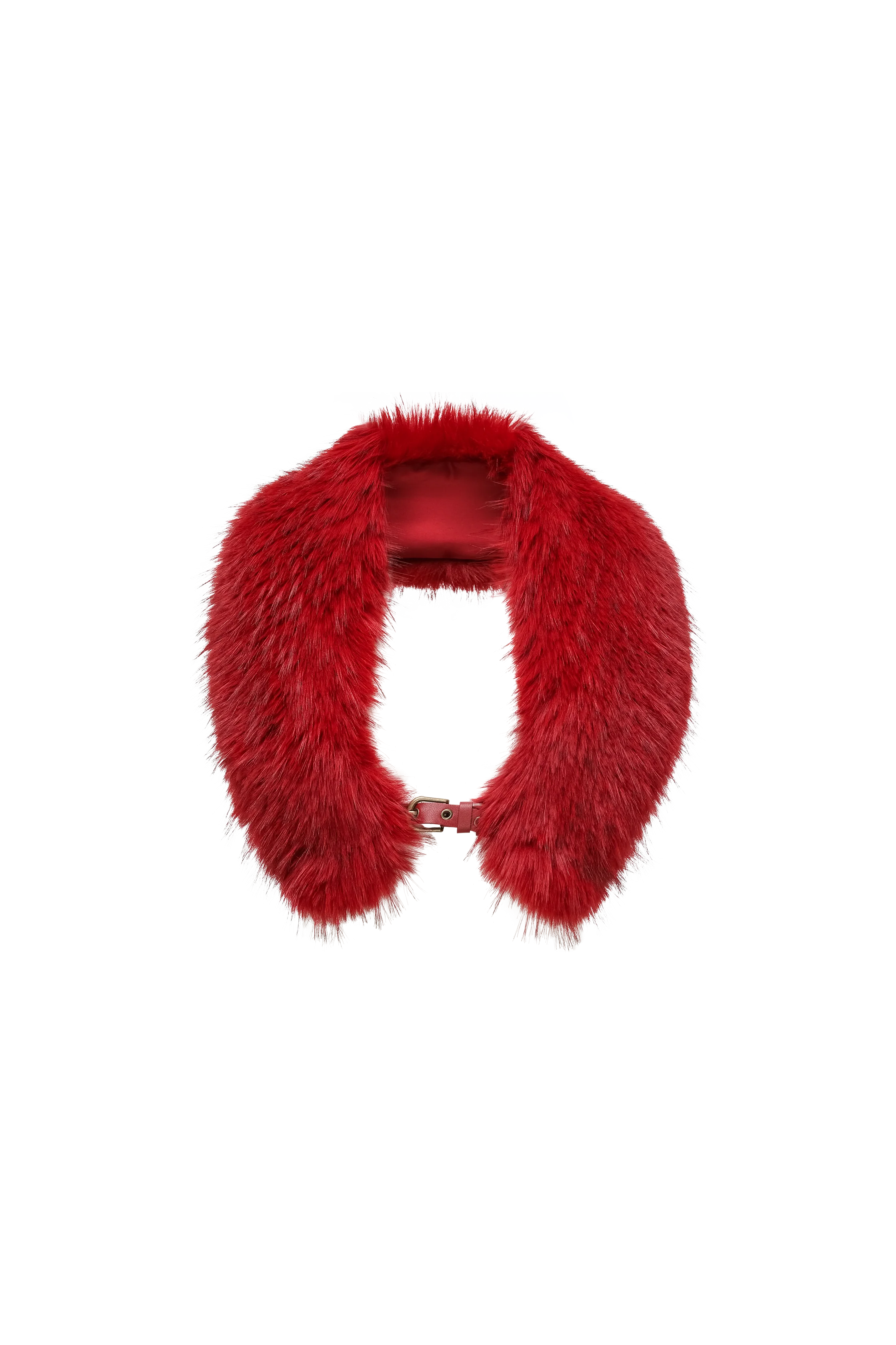 Red Fur Scarf