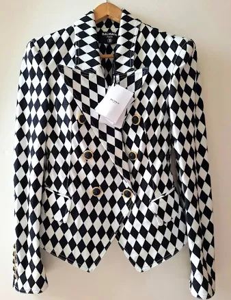 Balmain Women's Double-Breasted Two-Tone Blazer