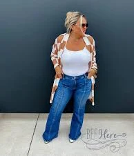 PREORDER— Lola Cardigan / Tan Checkered (Ships Middle of December) - One Size