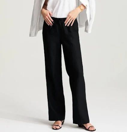 J.Jill Women's Linen Drawstring Wide-Leg Pants