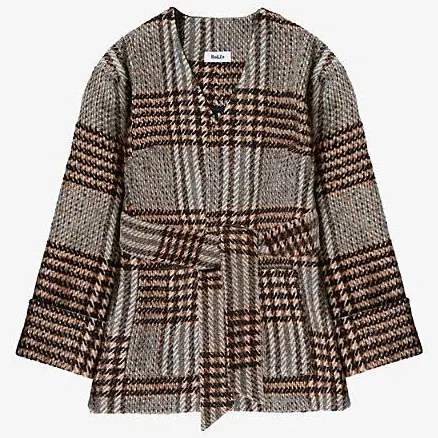 Ro&Zo Women's Heritage- Check Belted Wool-Blend Jacket