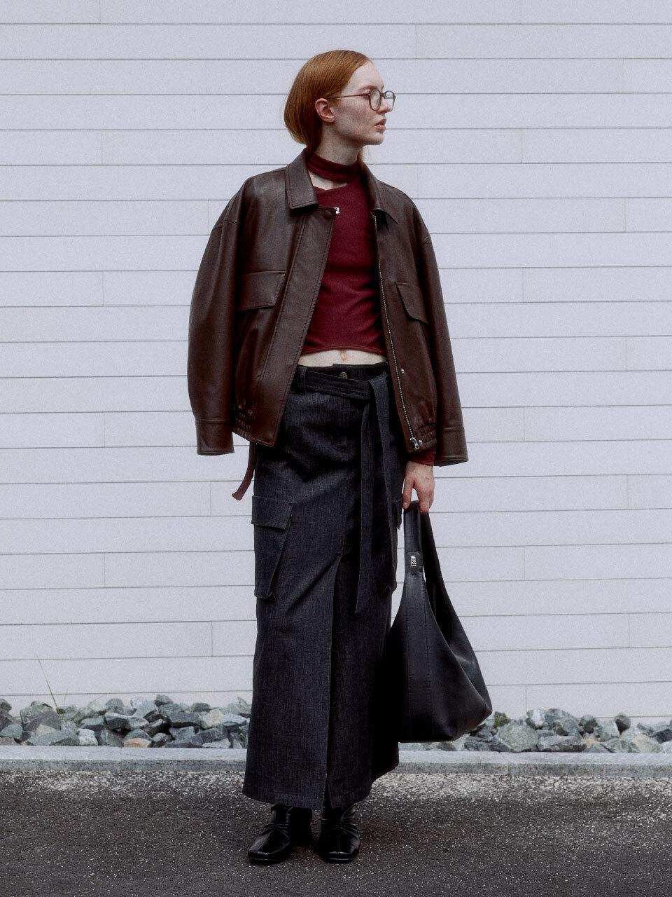 Italian Leather Bomber Jacket Brown