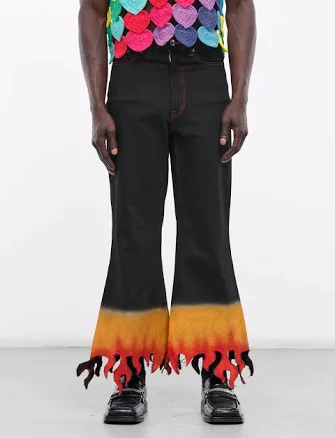 H. Lorenzo Flame Denim Pants