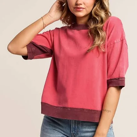 Gilded Intent Women's Oversized Cotton T-Shirt with Buckle