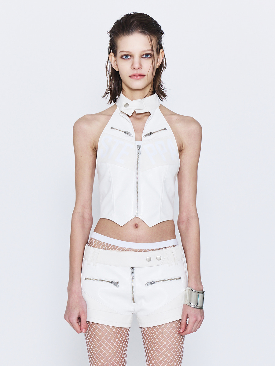 Racing Halter Neck_white
