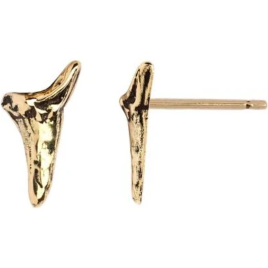 Tooth 14K Gold Symbol Stud Pair