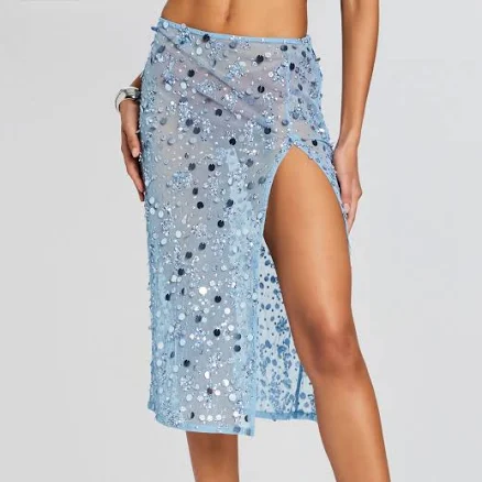 Retrofête Women's Mirage Embellished Mid Length Skirt