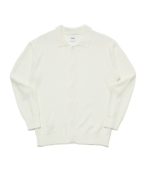 COLLAR BUTTON SUMMER CARDIGAN IVORY