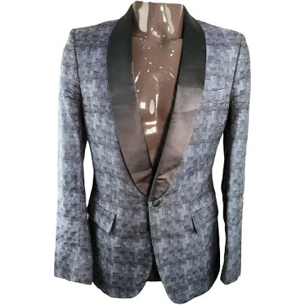 Maison Martin Margiela Wool Shawl Collar Jacket Multicolour Size 48 IT