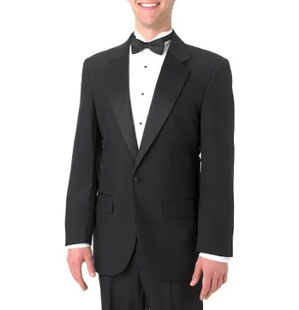 Men's Satin Peak Lapel Full Dress Tail Coat Tuxedo Jacket