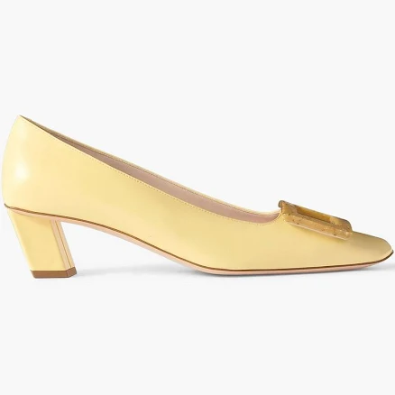 Roger Vivier Belle Vivier patent-leather pumps - Women - Pastel yellow Heels - EU 42