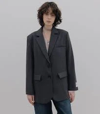 Over-fit Single Jacket (2color)