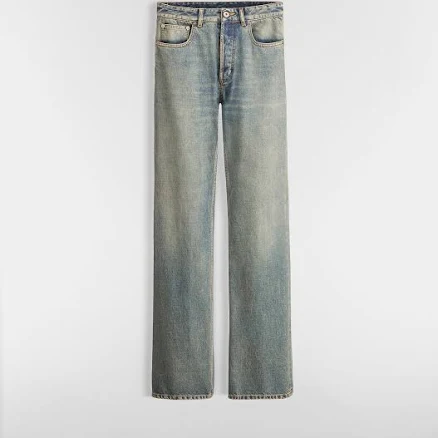DIOR Women's Flared Jeans in Stonewashed Cotton Denim