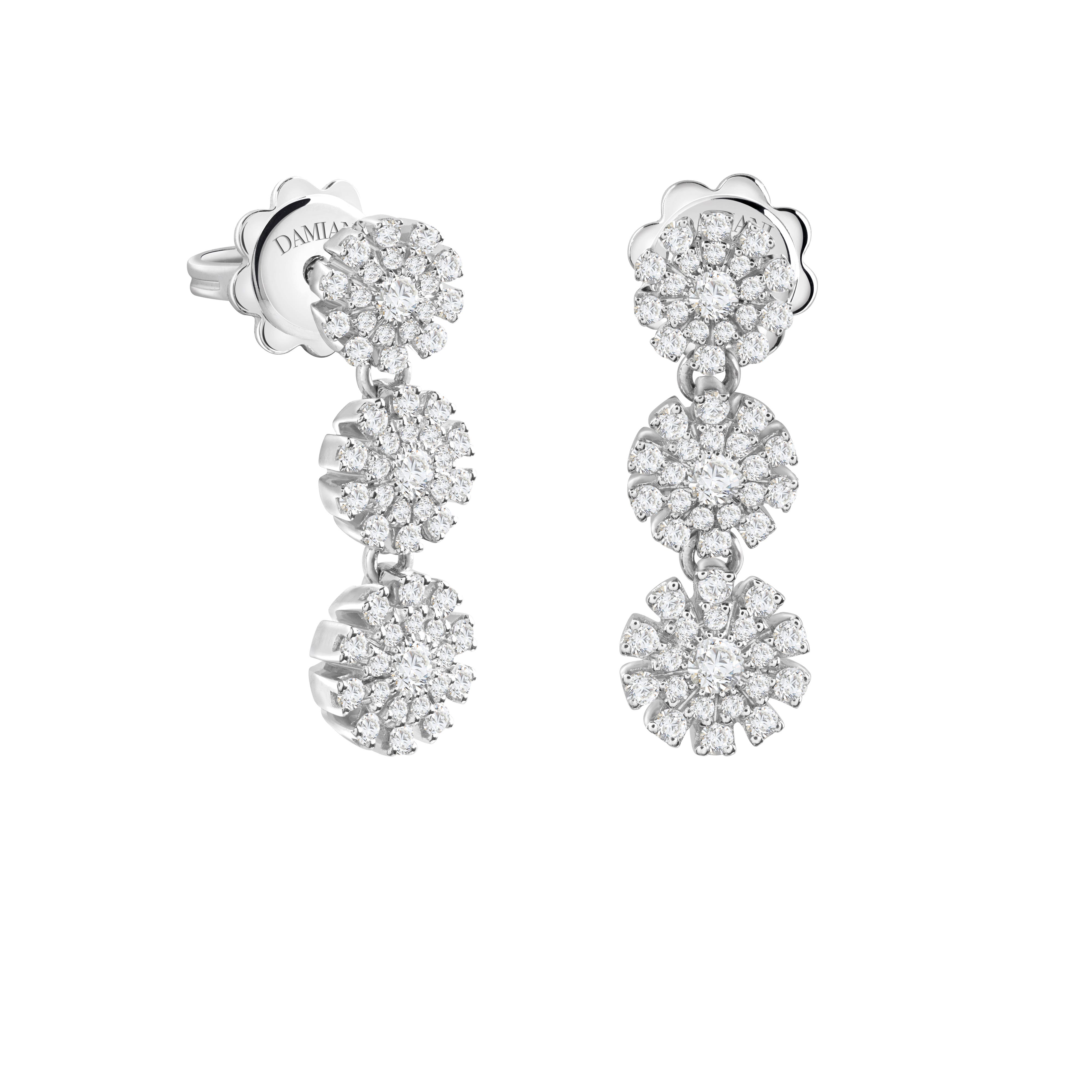 White gold and diamonds earrings