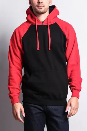 New Colorways Contrast Raglan Sleeve Pullover Hoodie
