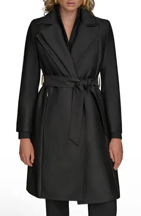 Donna Karan Women's Double-Collar Trench Coat
