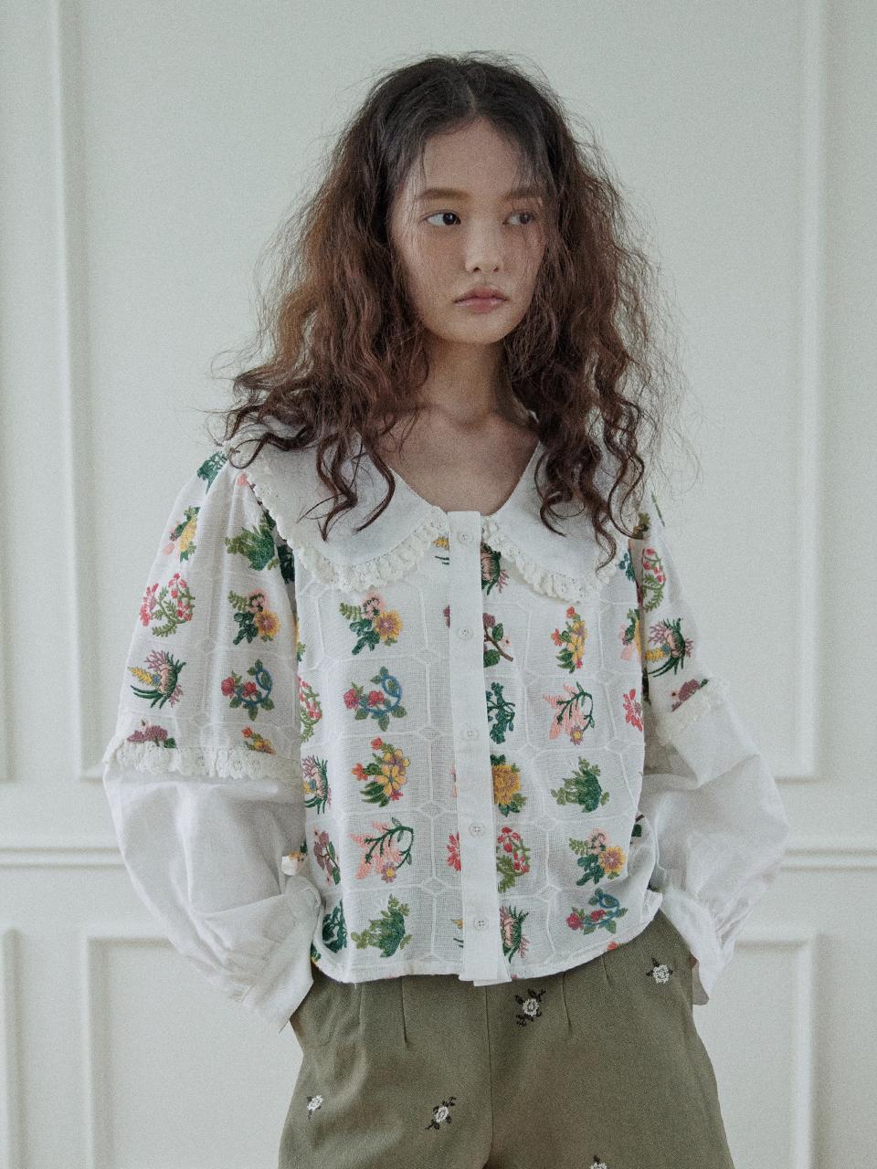 Botanical Blouse_White